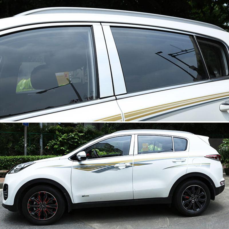 Kia Sportage 4 QL Chrom Türzierleisten Abdeckung B Säule Türsäule