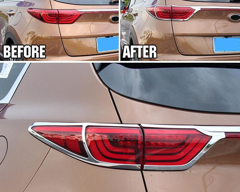 Kia Sportage 4 QL Chrom Abdeckung Hinteres Licht Rückleuchte Hecklicht