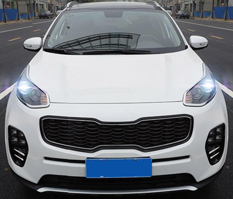 Kia Sportage 4 QL Chrom Licht Leuchte Scheinwerfer Vorne Abdeckung