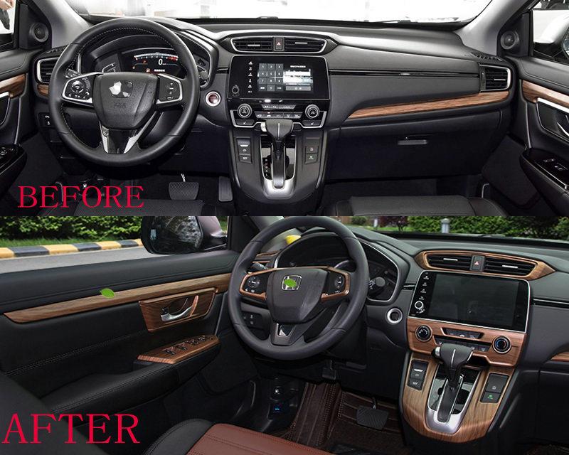 Honda CRV Holz Imitation Armaturenbrett Mittelkonsole Abdeckung Rahmen