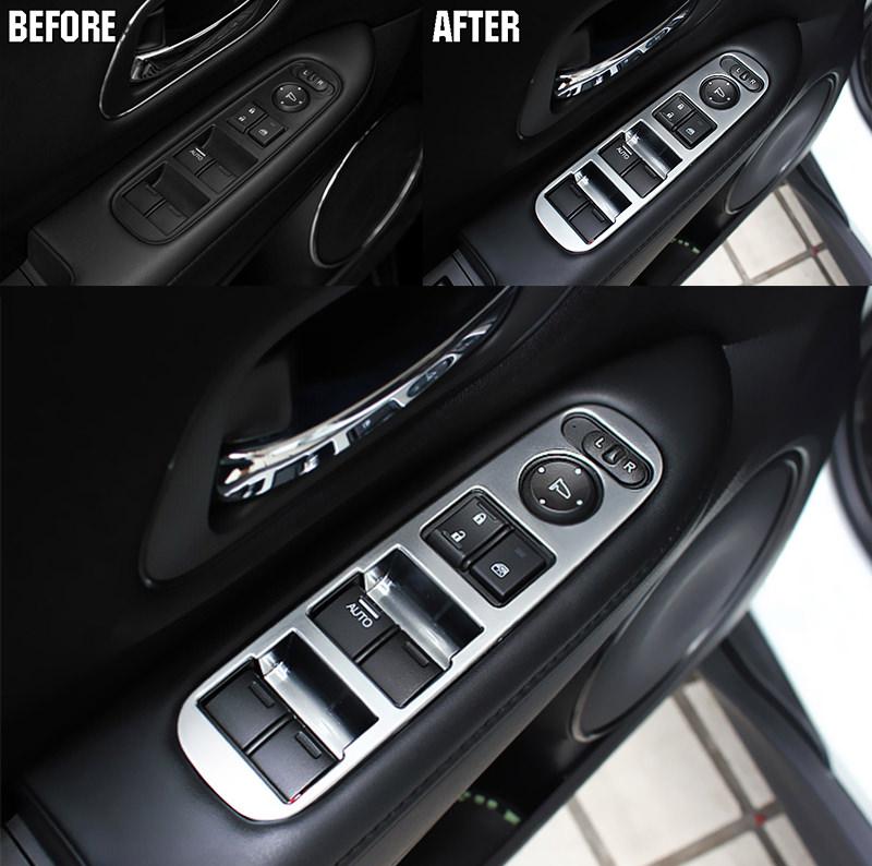 Honda HRV Chrom Abdeckung Fenster Heber Schalter Taster Rahmen
