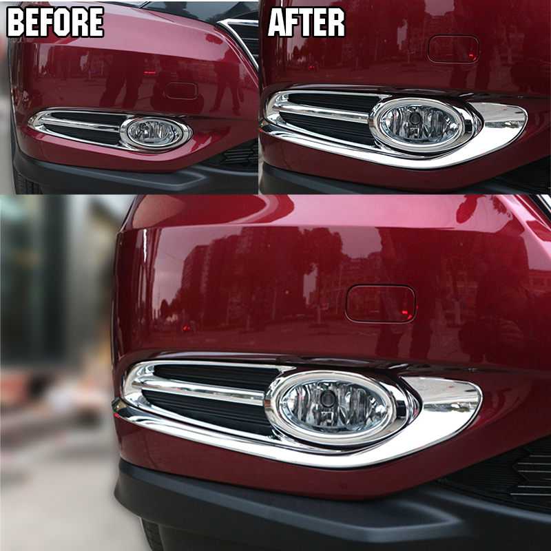Honda HRV Chrom Nebelscheinwerfer Licht Abdeckung Leiste Vorne