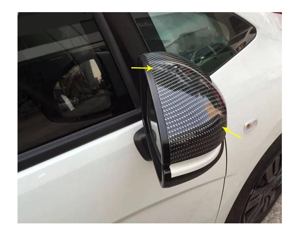 Honda Jazz Chrom Carbon Rückspiegel Seitenspiegel Abdeckung Blende Rahmen