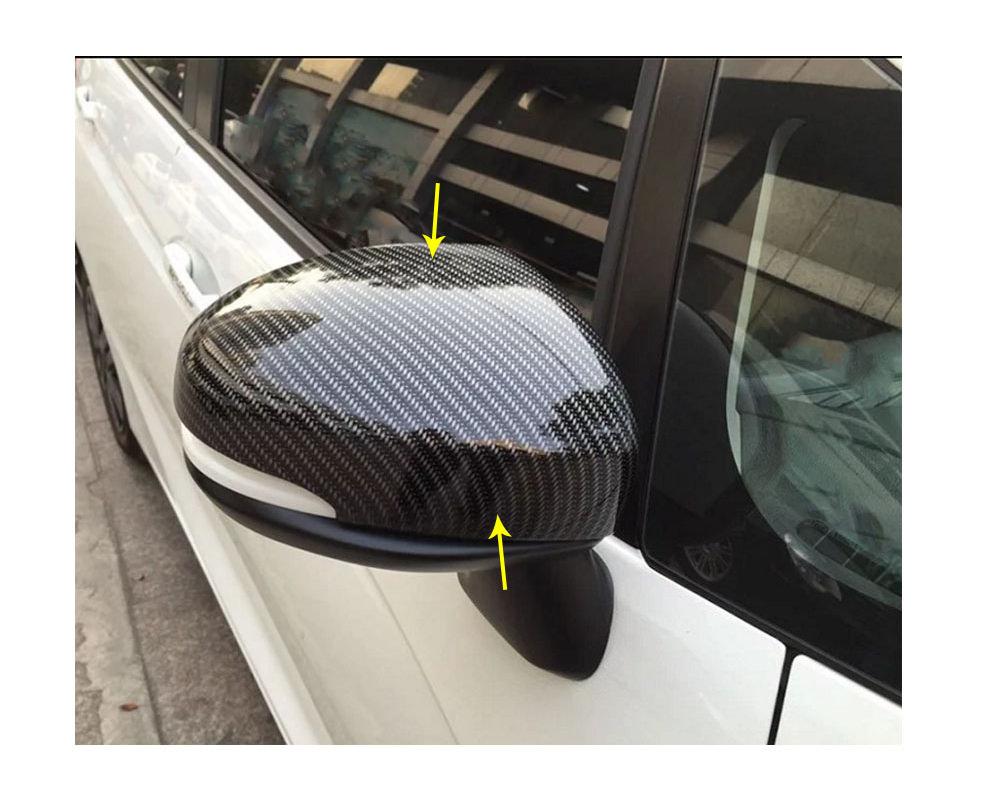 Honda Jazz Chrom Carbon Rückspiegel Seitenspiegel Abdeckung Blende Rahmen