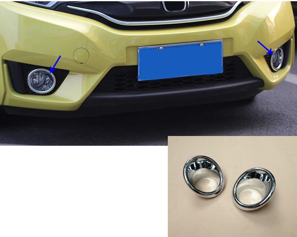 Honda Jazz Chrom Nebelscheinwerfer Licht Abdeckung Rahmen Vorne