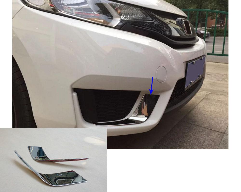 Honda Jazz Chrom Nebelscheinwerfer Licht Abdeckung Leiste Vorne