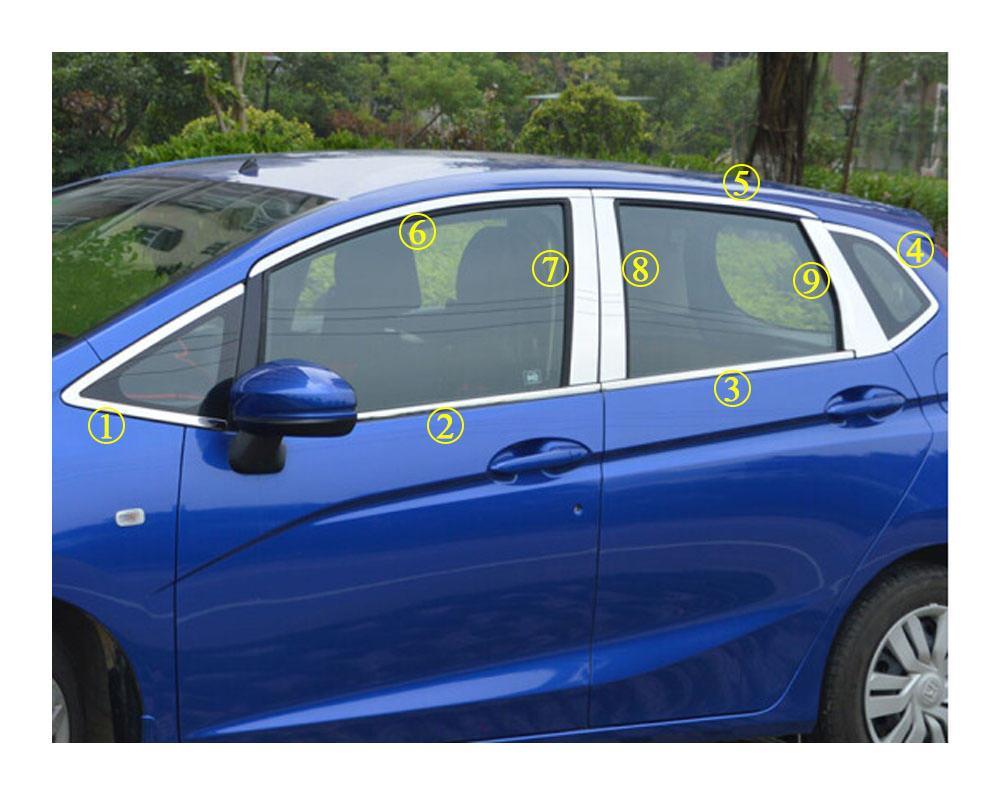 Honda Jazz Chrom Türzierleisten Abdeckung B Säule Türsäule