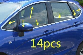 Honda Jazz Chrom Türzierleisten Abdeckung B Säule Türsäule