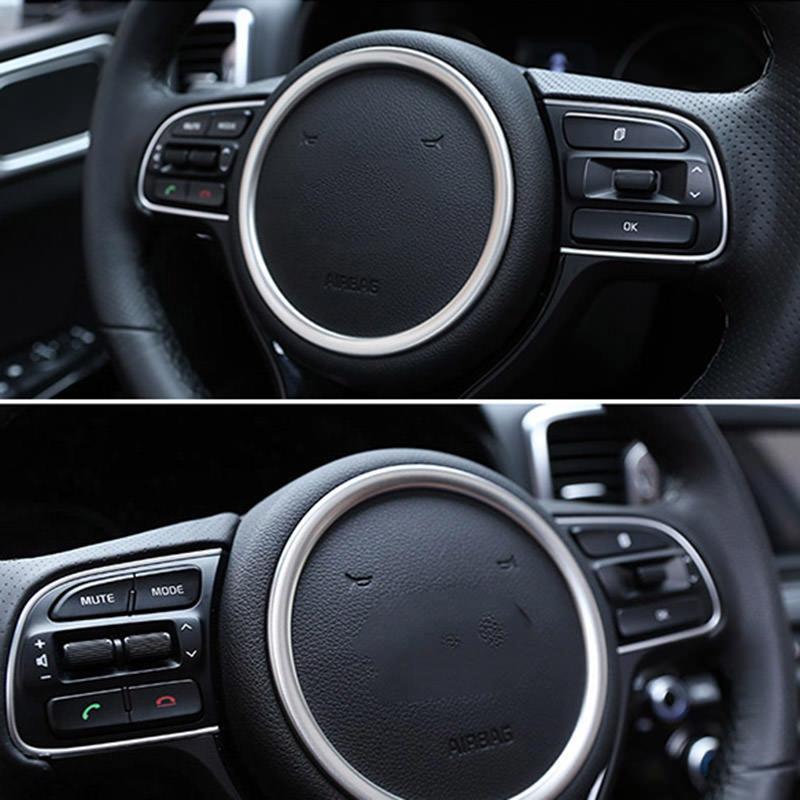 Kia Optima 4 K5 JF Chrom Lenkradbezug Lenkradhülle Ringe Abdeckung Rahmen