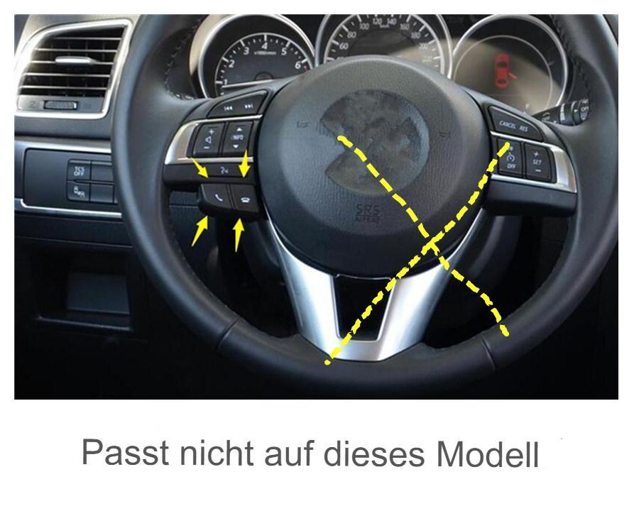 Mazda 3 BM/BN Chrom Lenkrad Knopfe Rahmen Abdeckung
