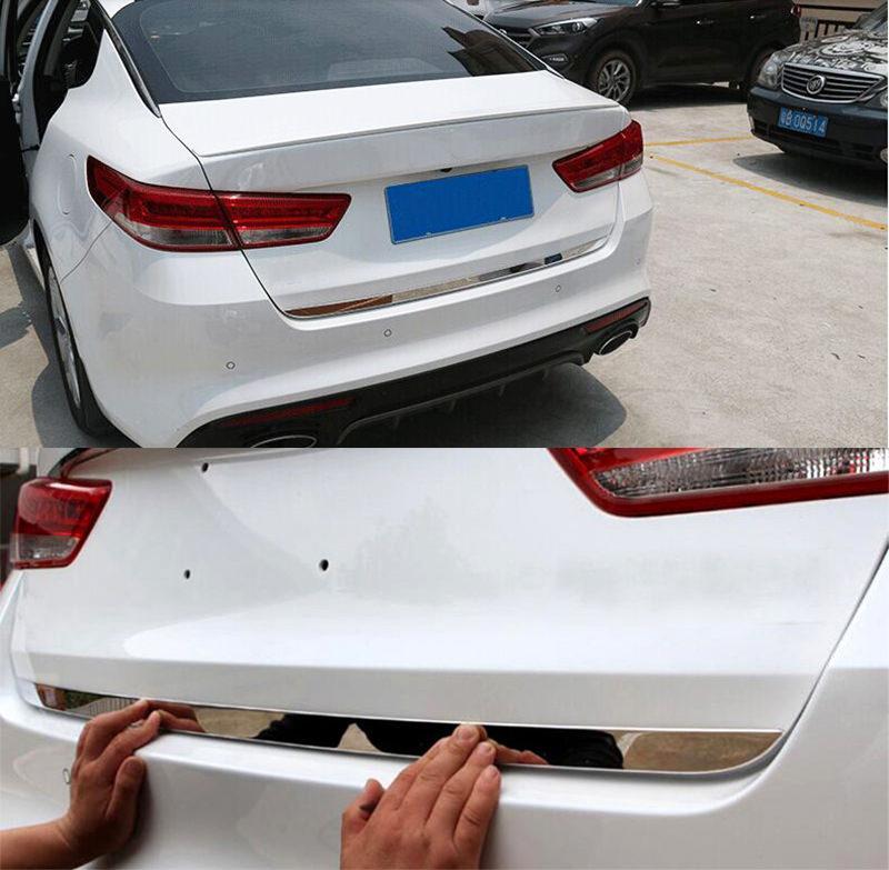 Kia Optima 4 K5 JF Chrom Kofferraum Gepäckraum Abdeckung Hinten Leiste