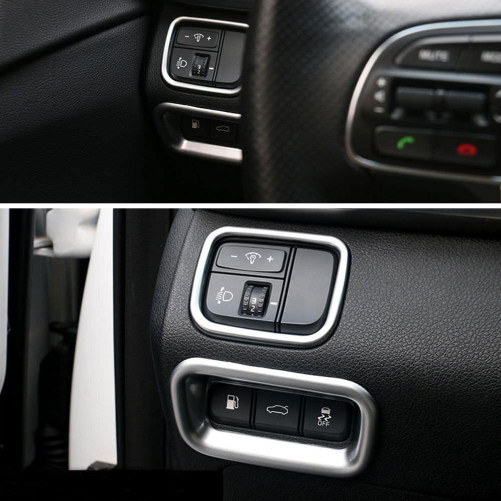 Kia Optima 4 K5 JF Chrom Licht Schalter Abdeckung Rahmen