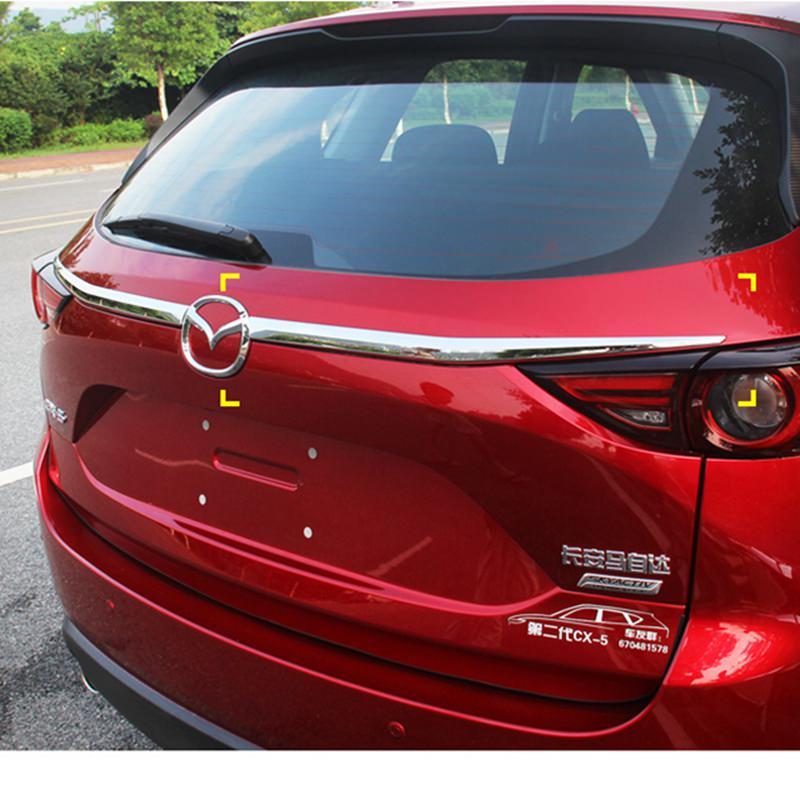 Mazda CX5 KF Chrom Kofferraum Gepäckraum Abdeckung Hinten Leiste (Oben)
