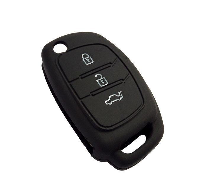 Hyundai Santa Fe 3 DM Silikon Auto Schlüssel Schutz Hülle Etui