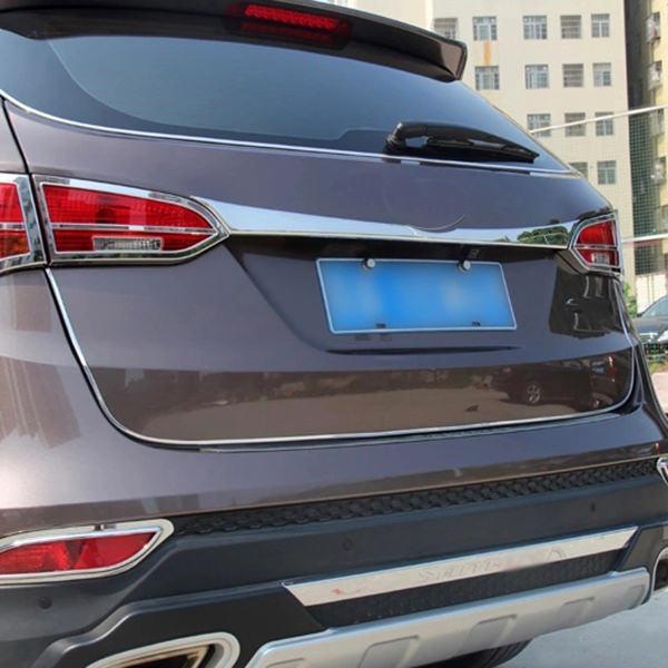 Hyundai Santa Fe 3 DM Chrom Kofferraum Gepäckraum Abdeckung Hinten Leiste