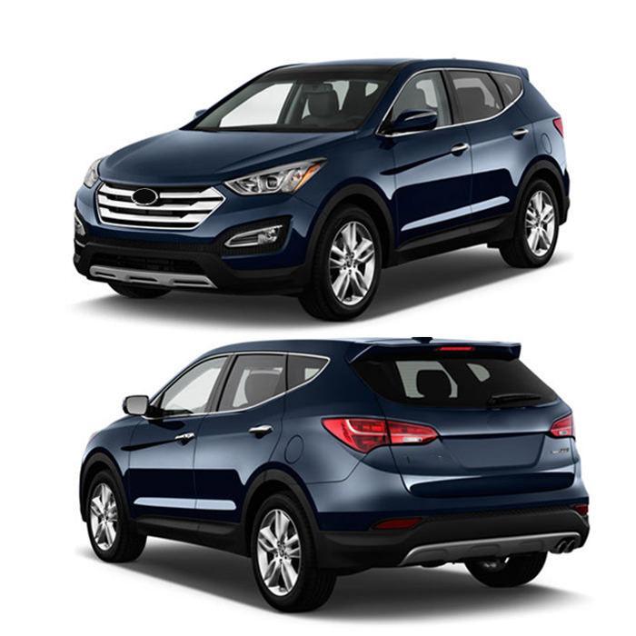 Hyundai Santa Fe 3 DM Chrom Kofferraum Gepäckraum Abdeckung Hinten Leiste