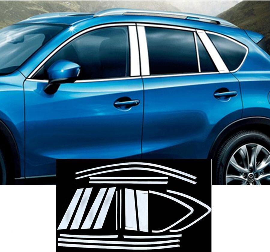 Mazda CX5 KE Chrom Zierleiste Zierstab Chromleiste A B C Säule Abdeckung