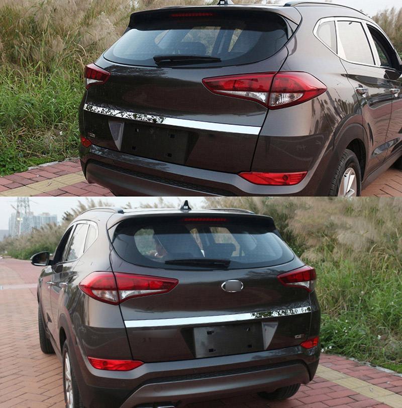 Hyundai Tucson 3 TL Chrom Kofferraum Gepäckraum Abdeckung Hinten Leiste