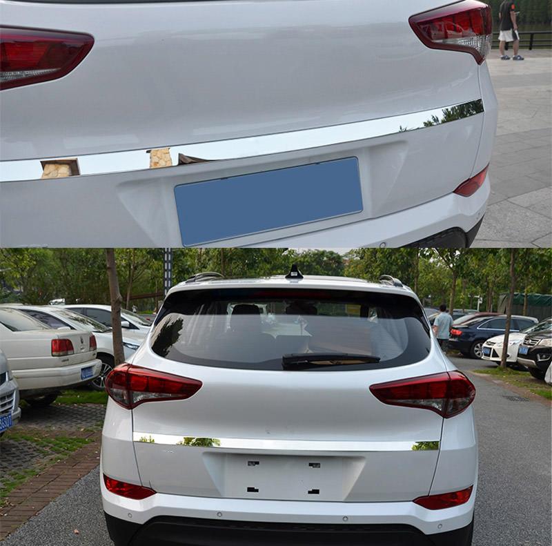 Hyundai Tucson 3 TL Chrom Kofferraum Gepäckraum Abdeckung Hinten Leiste