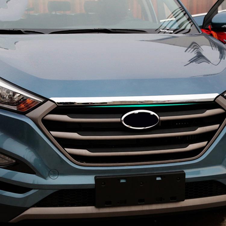 Hyundai Tucson 3 TL Chrom Stossleiste Motorhaube Vorne Leiste Abdeckung