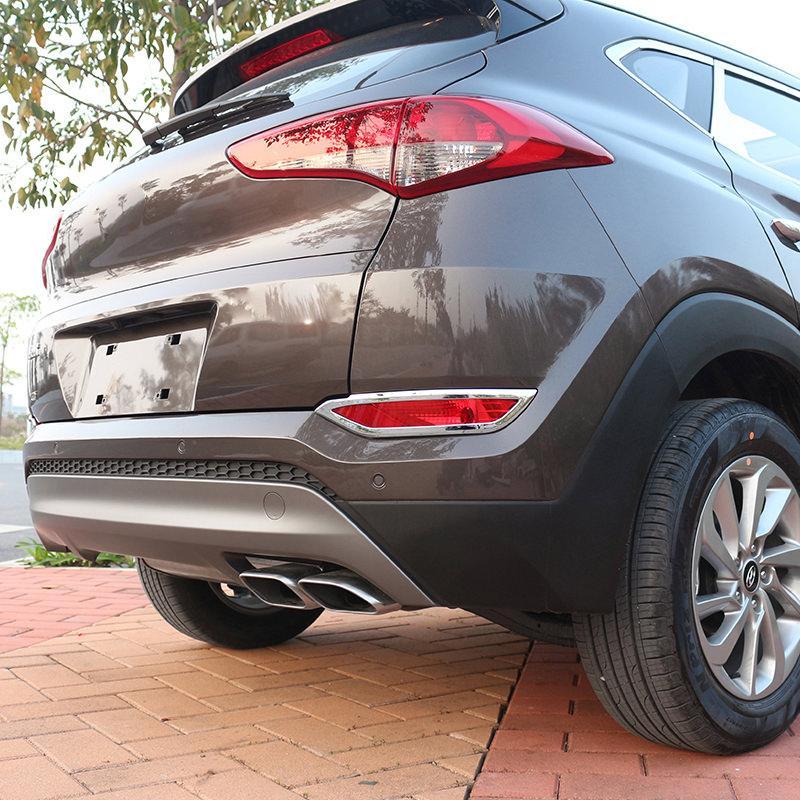 Hyundai Tucson 3 TL Chrom Nebelscheinwerfer Abdeckung Rahmen Licht Hinten