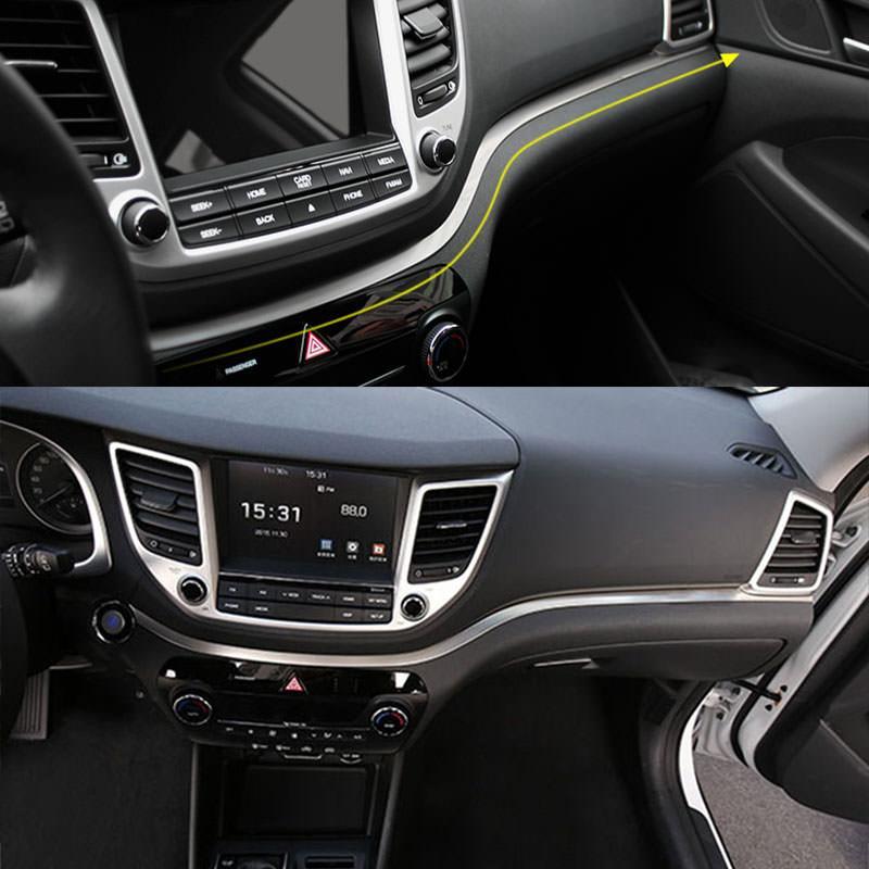 Hyundai Tucson 3 TL Chrom Mittelkonsole Armaturenbrett Leiste Abdeckung