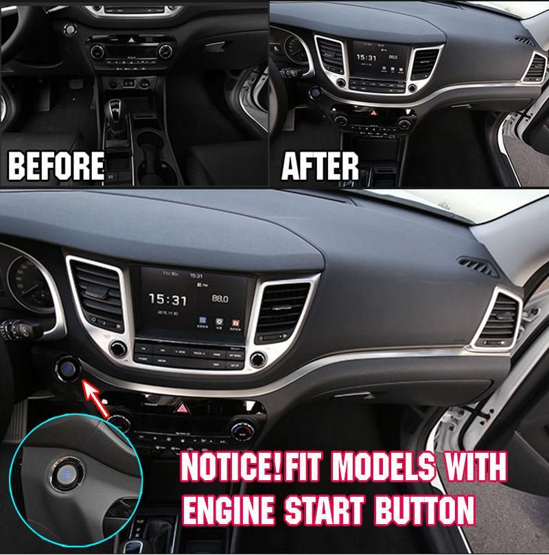 Hyundai Tucson 3 TL Chrom Mittelkonsole Armaturenbrett Leiste Abdeckung