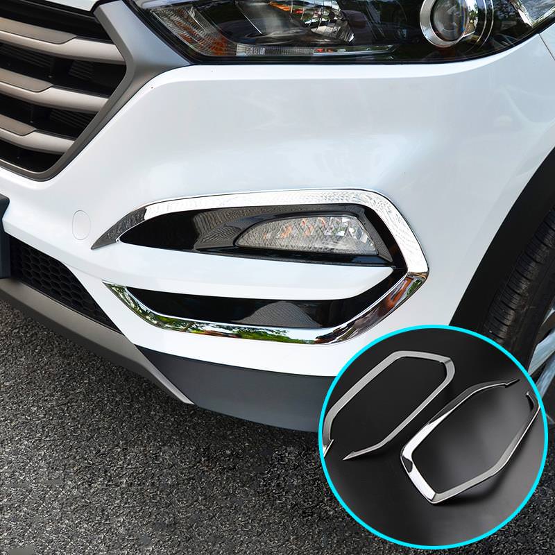 Hyundai Tucson 3 TL Chrom Nebelscheinwerfer Licht Abdeckung Rahmen Vorne