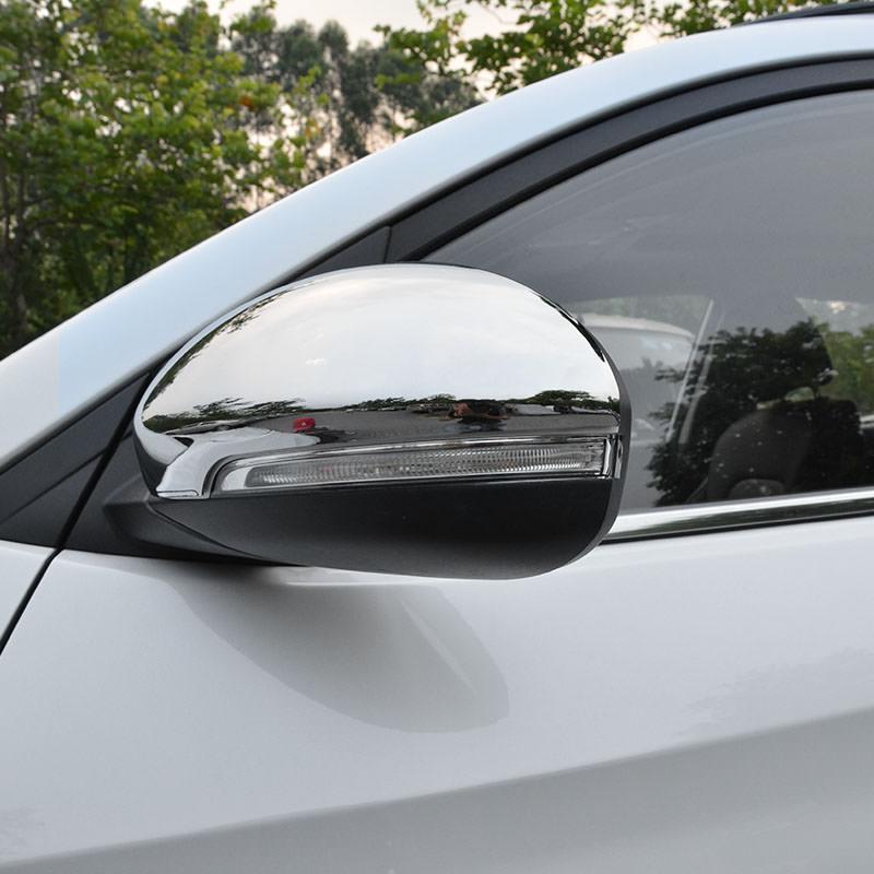 Hyundai Tucson 3 TL Chrom Rückspiegel Seitenspiegel Abdeckung Blende Rahmen