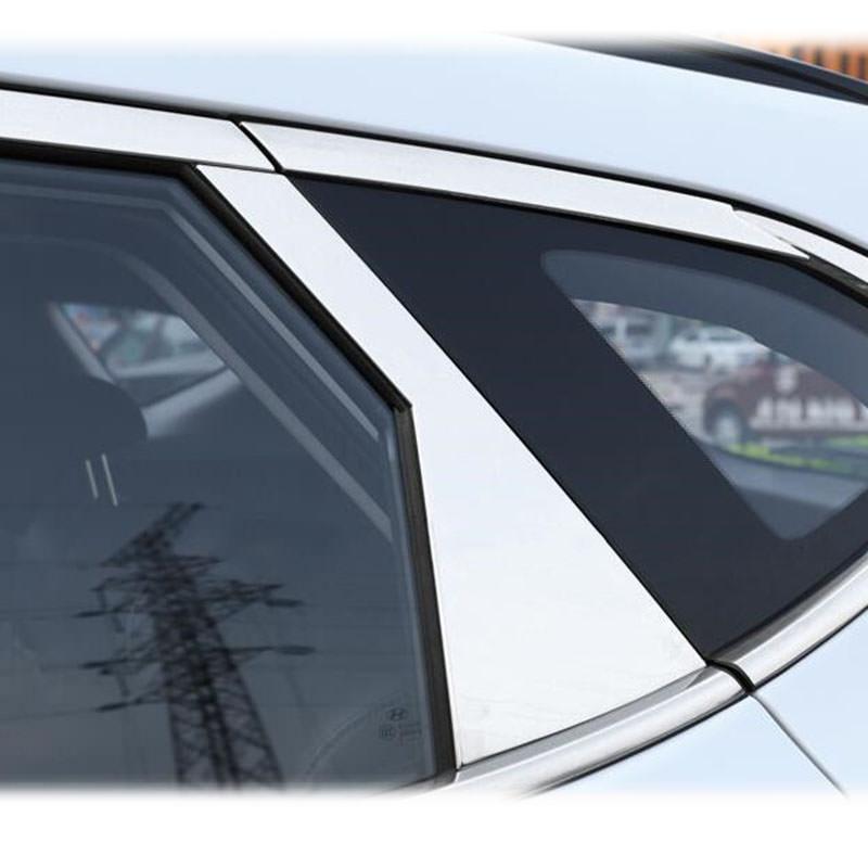 Hyundai Tucson 3 TL Chrom Türzierleisten Abdeckung B Säule Türsäule