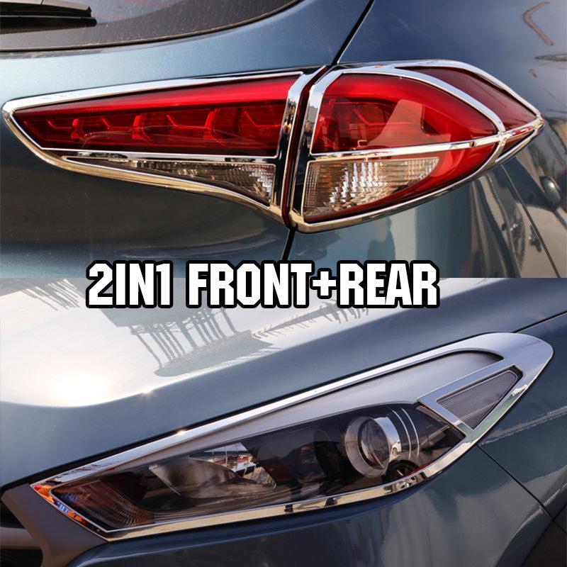 Hyundai Tucson 3 TL Chrom Licht Leuchte Scheinwerfer Vorne Hinteres Rückleuchte Abdeckung