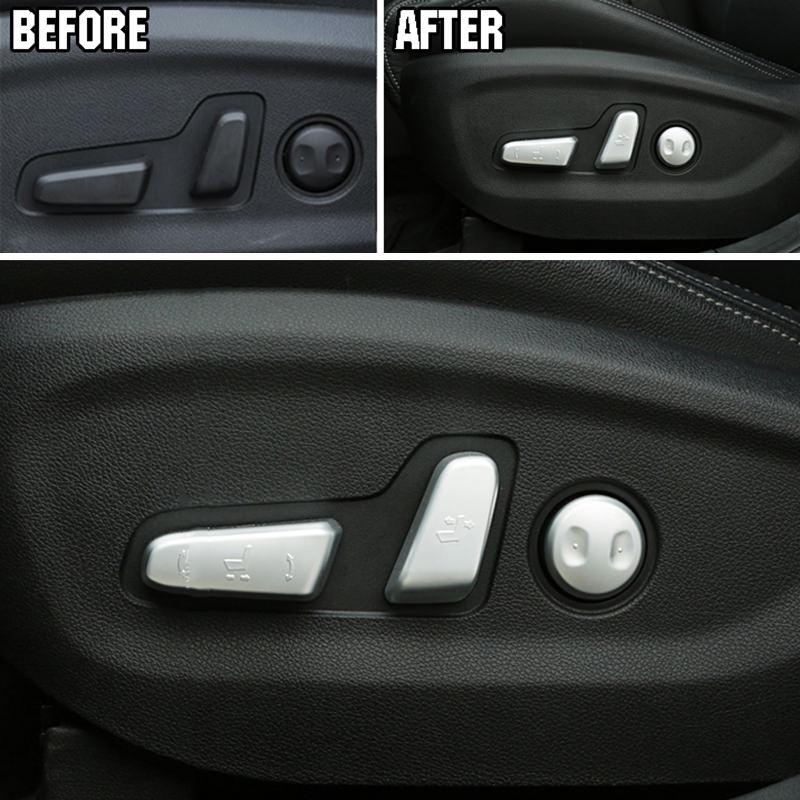 Hyundai Tucson 3 TL Chrom Autositz Einstellung Schalter Knopf Abdeckung