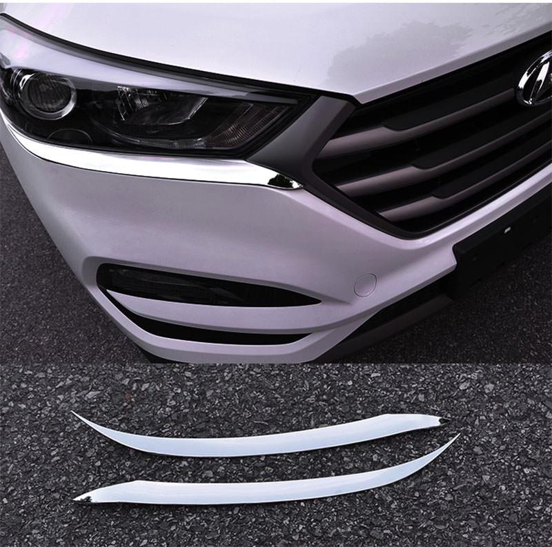 Hyundai Tucson 3 TL Chrom Licht Leuchte Scheinwerfer Vorne Leiste Abdeckung