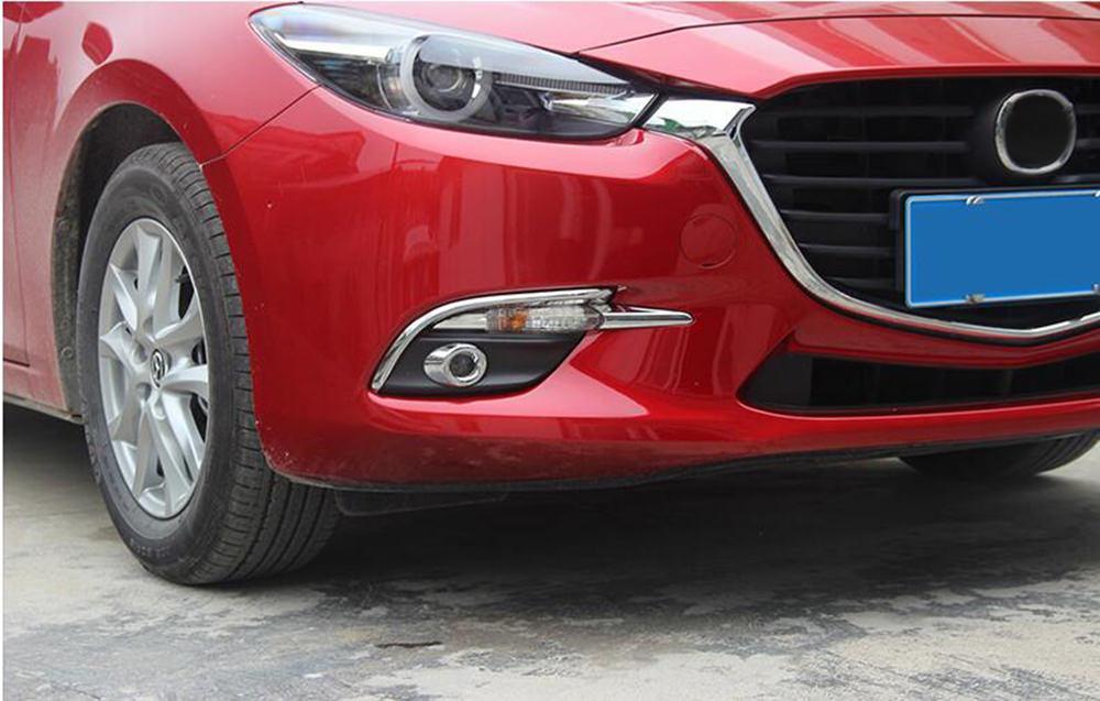 Mazda 3 BN Chrom Nebel Scheinwerfer Licht Leuchte Abdeckung Rahmen Vorne