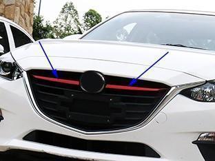 Mazda 3 BM Chrom Kühlergrill Gitter Leiste Abdeckung Vorne (oben)