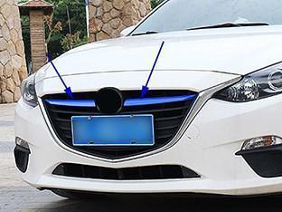 Mazda 3 BM Chrom Kühlergrill Gitter Leiste Abdeckung Vorne (oben)