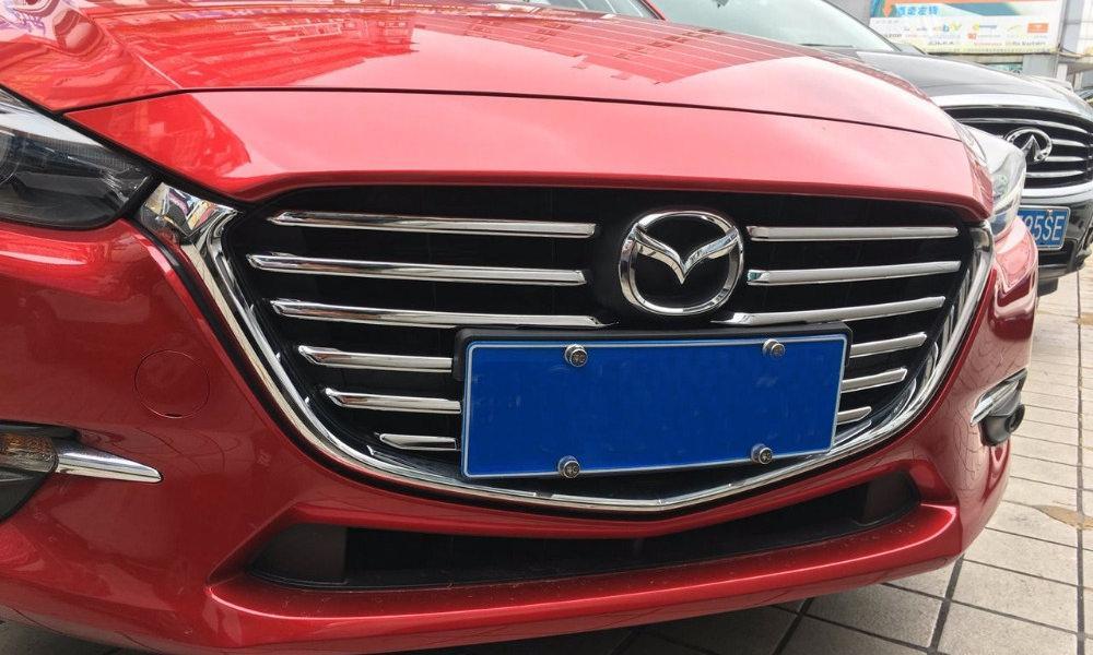 Mazda 3 BN Chrom Kühlergrill Gitter Leiste Abdeckung Vorne