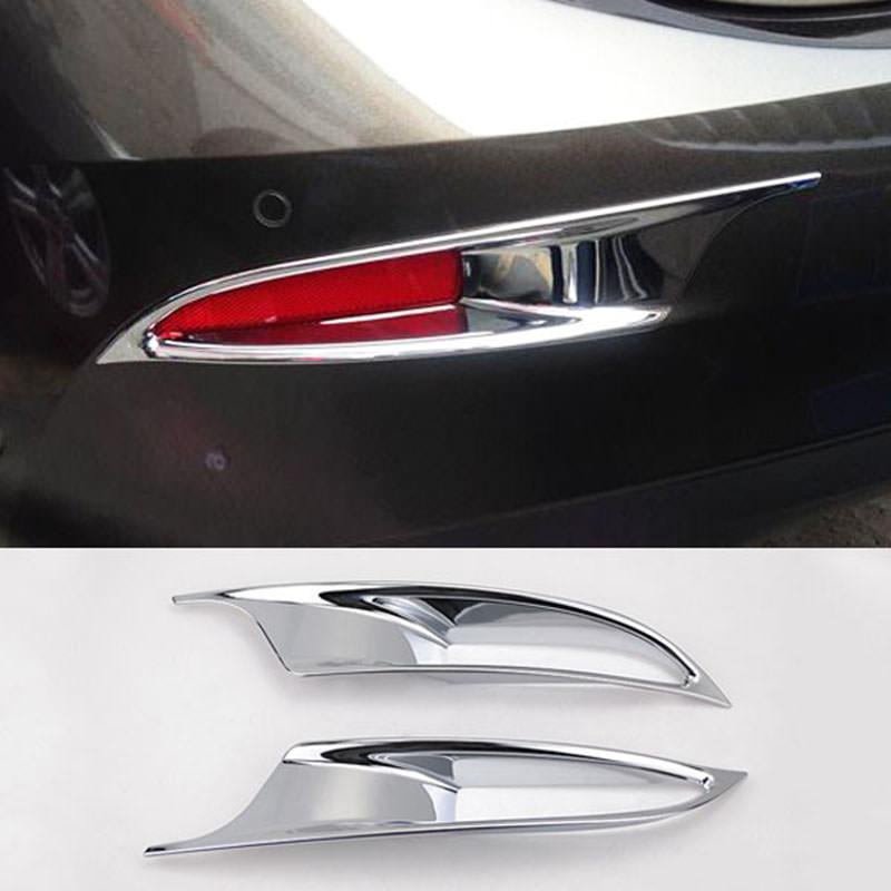 Mazda 3 BM Chrom Nebelscheinwerfer Licht Abdeckung Rahmen Hinten (Limousine)