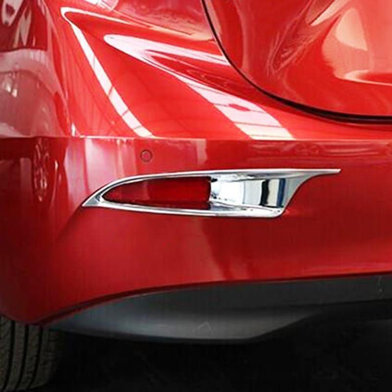 Mazda 3 BM Chrom Nebelscheinwerfer Licht Abdeckung Rahmen Hinten (Limousine)