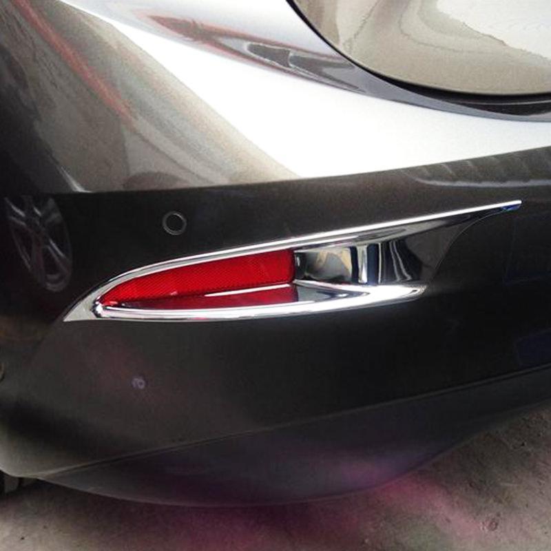 Mazda 3 BM Chrom Nebelscheinwerfer Licht Abdeckung Rahmen Hinten (Limousine)