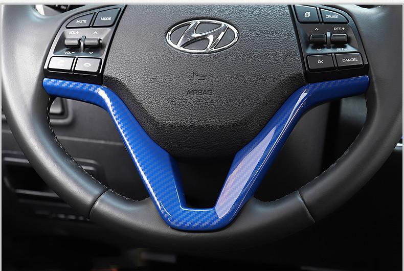 Hyundai Tucson 3 TL Carbon Lenkradbezug Lenkradhülle Abdeckung Rahmen