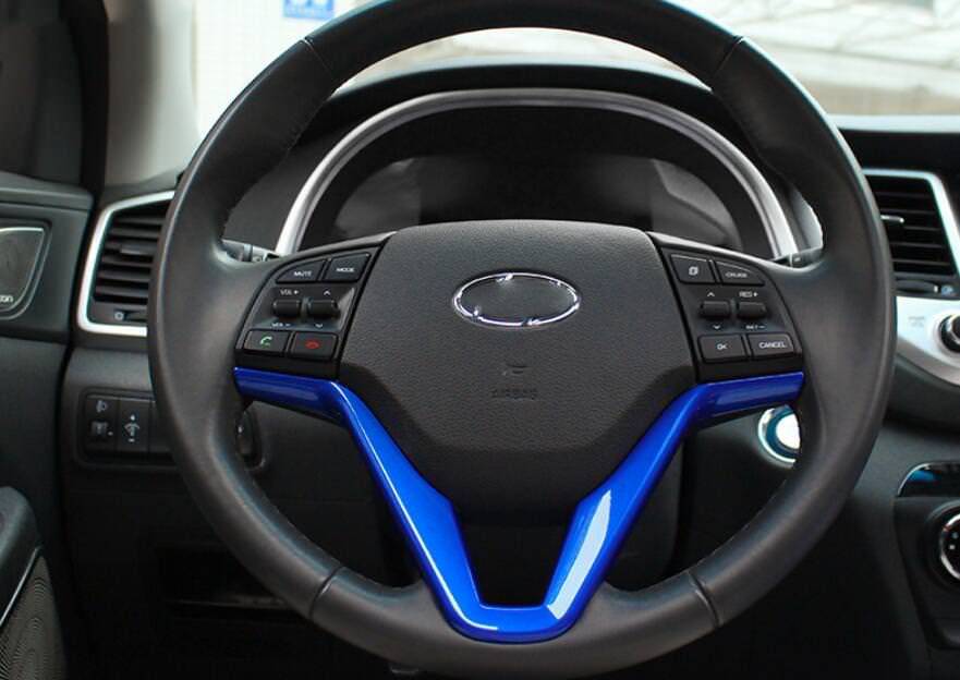 Hyundai Tucson 3 TL Carbon Lenkradbezug Lenkradhülle Abdeckung Rahmen