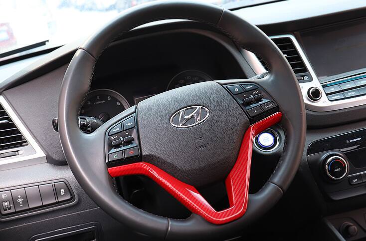 Hyundai Tucson 3 TL Carbon Lenkradbezug Lenkradhülle Abdeckung Rahmen