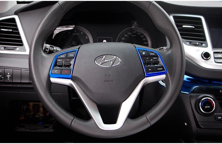 Hyundai Tucson 3 TL Chrom Lenkradbezug Lenkradhülle Abdeckung Rahmen