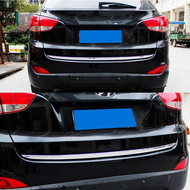 Hyundai Tucson ix35 LM Edelstahl Kofferraum Gepäckraum Abdeckung Hinten Leiste