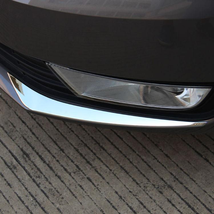Skoda Octavia A7 Chrom Nebelscheinwerfer Licht Abdeckung Leiste Vorne