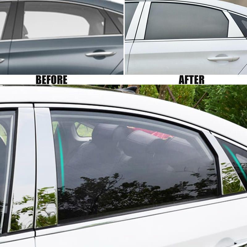 Hyundai Sonata 7 LF Edelstahl Türzierleisten Abdeckung B Säule Türsäule