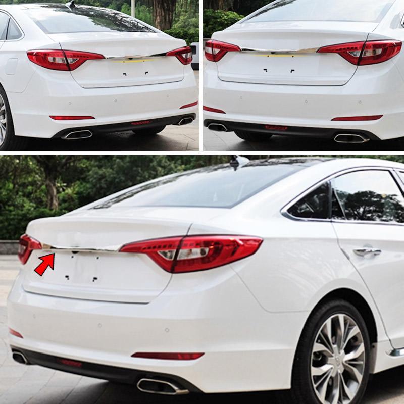 Hyundai Sonata 7 LF Chrom Kofferraum Gepäckraum Abdeckung Hinten Leiste