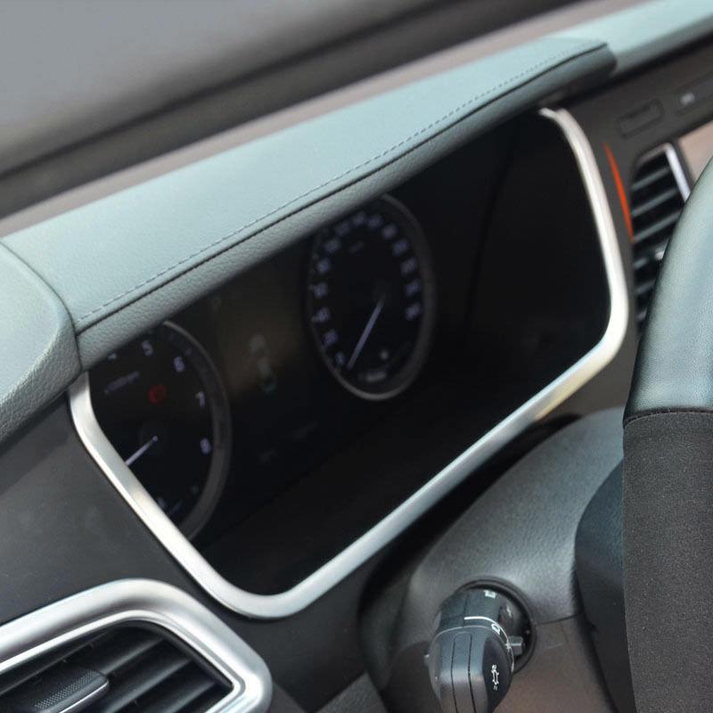 Hyundai Sonata 7 LF Chrom Mittelkonsole Armaturenbrett Geschwindigkeitsmesser Abdeckung