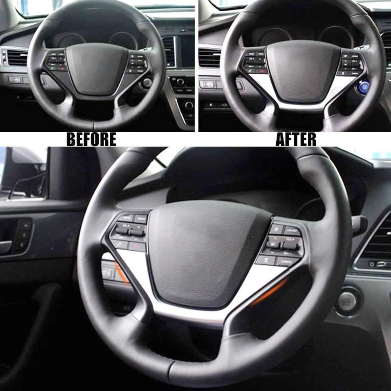 Hyundai Sonata 7 LF Chrom Lenkradbezug Lenkradhülle Abdeckung Rahmen